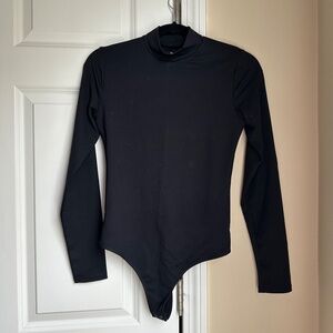 Abercrombie & Fitch Soft Collection Black Long Sleeve Bodysuit Exposed Back Size